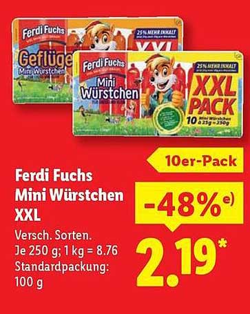Ferdi Fuchs Mini Würstchen XXL