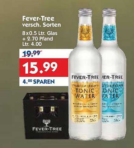 Fever-Tree Tonic Water 8 x 0,5 L - verschiedene Sorten