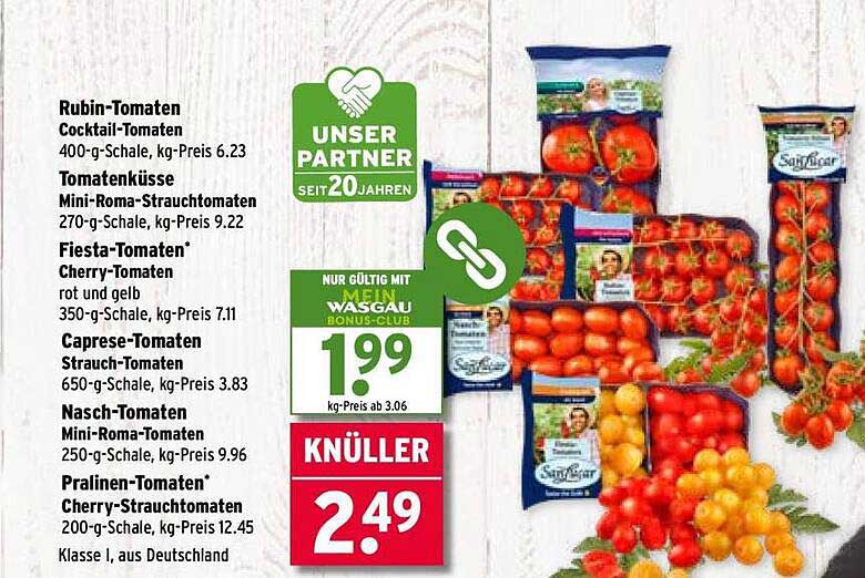 Fiesta-Tomaten* Cherry-Tomaten rot und gelb 350-g-Schale, kg-Preis 7.11