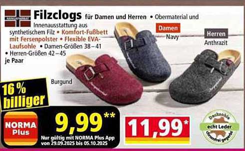 Filzclogs für Damen und Herren
