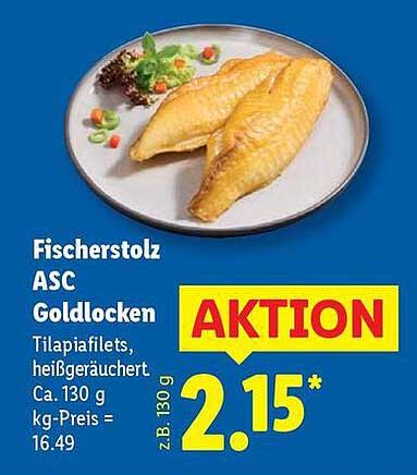 Fischersolz ASC Goldlocken Tilapiafilets, heißgeräuchert