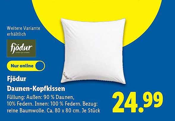 Fjölur Daunen-Kopfkissen