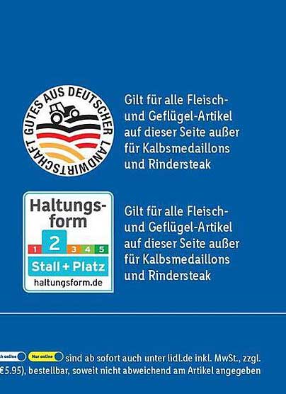 Fleisch- und Geflügelartikel aus deutscher Herkunft
