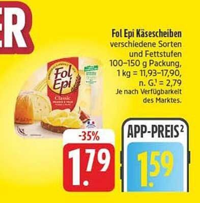 Fol Epi Käse­scheiben – Verschiedene Sorten und Fettstufen