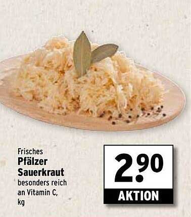 Frisches Pfälzer Sauerkraut, besonders reich an Vitamin C, 1 kg