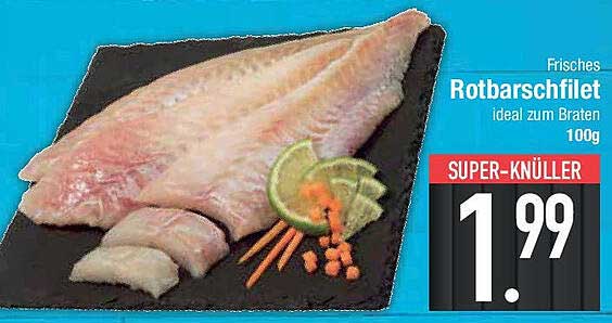 Frisches Rotbarschfilet ideal zum Braten 100g
