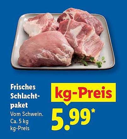 Frisches Schlacht-Paket vom Schwein - 5 kg kg-Preis 5,99*