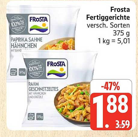 Frosta Fertiggerichte - verschiedene Sorten 375 g