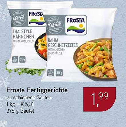 Frosta Fertiggerichte - Verschiedene Sorten