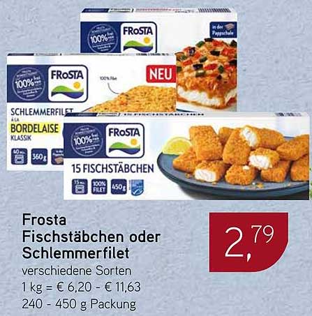 Frosta Fischstäbchen oder Schlemmerfilet