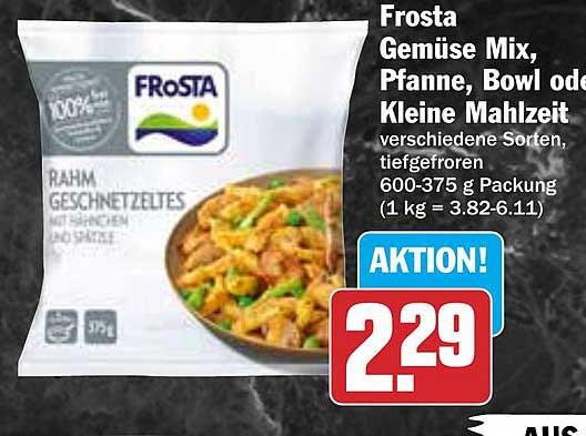 Frosta Gemüse Mix, Pfanne, Bowl oder kleine Mahlzeit – verschiedene Sorten, tiefgefroren