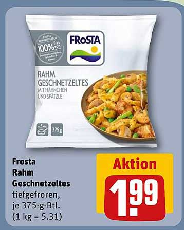 Frosta Rahm Geschnetzeltes tiefgefroren, je 375-g-Btl.