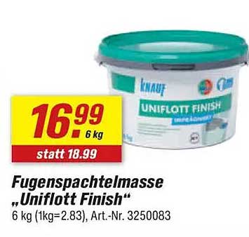 Fugenspachtelmasse "Uniflott Finish" 6 kg