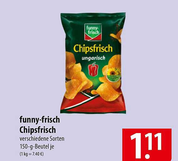 funny-frisch Chipsfrisch ungarisch 150-g-Beutel