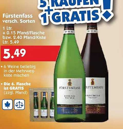 Fürstenfass verschiedene Sorten – 5 kaufen, 1 gratis!