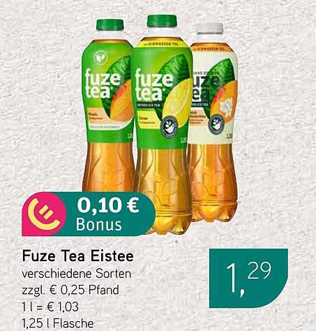 Fuze Tea Eistee verschiedene Sorten