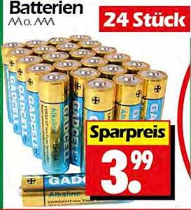 GADCELL Alkaline Batterien 24 Stück