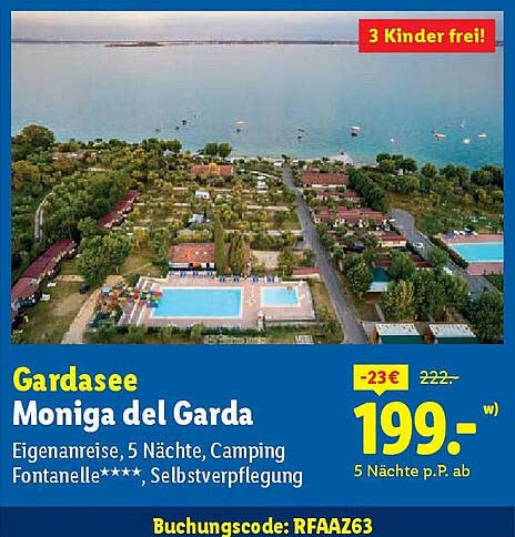 Gardasee Moniga del Garda – 5 Nächte im Camping Fontanelle****