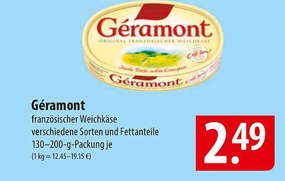 Géramont - Französischer Weichkäse