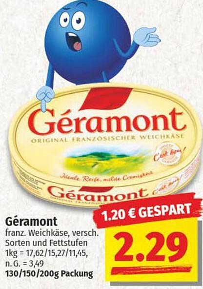 Géramont Original Französischer Weichkäse