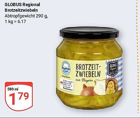 GLOBUS Regional Brotzeitzwiebeln 290 g