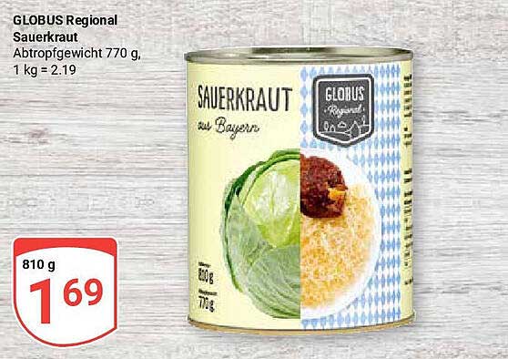 GLOBUS Regional Sauerkraut 770 g
