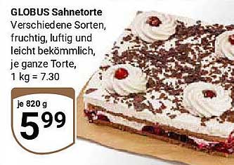 GLOBUS Sahnetorte - Verschiedene Sorten, fruchtig und luftig