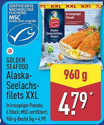 GOLDEN SEAFOOD Alaska-Seelachsfilets XXL