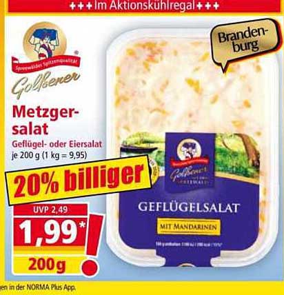 Goldener Metzgersalat - Geflügel- oder Eiersalat 200 g