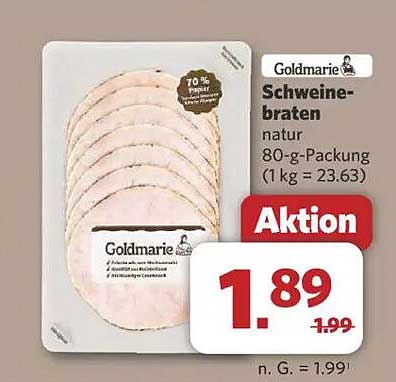 Goldmarie Schweinebraten natur 80-g-Packung