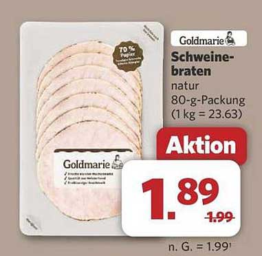 Goldmarie Schweinebraten natur 80-g-Packung