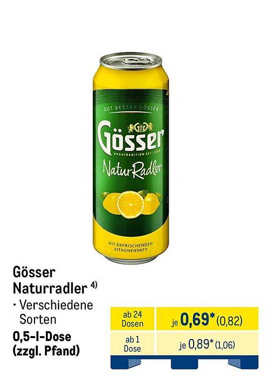 Gösser NaturRadler - Erfrischender Genuss aus der Dose
