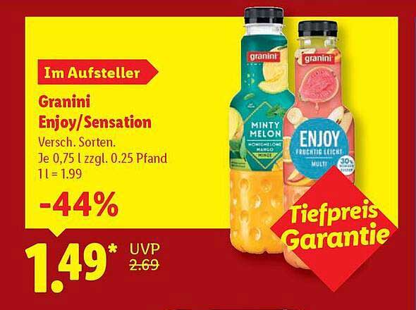 Granini Enjoy/Sensation - Verschiedene Sorten