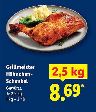 Grillmeister Hähnchen-Schenkel 2,5 kg