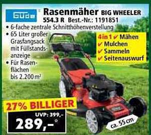 Güde Rasenmäher BIG WHEELER 554.3 R