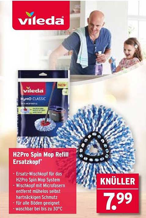 H2Pro Spin Mop Refill Ersatzkopf