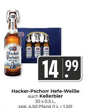 Hacker-Pschorr Hefe-Weißbier auch Kellerbier 20 x 0,5 L