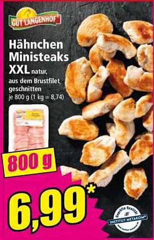 Hähnchen Ministeaks XXL, natur, aus dem Brustfilet