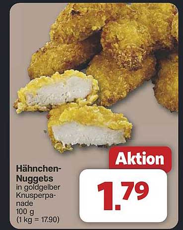 Hähnchen-Nuggets in goldgelber Knusperpanade