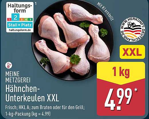 Hähnchen-Unterkeulen XXL - Frisch und Saftig