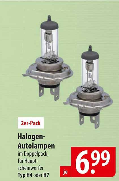 Halogen-Autolampen im Doppelpack
