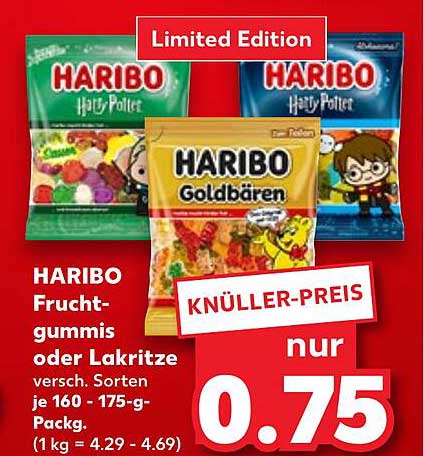 HARIBO Fruchtgummis oder Lakritz Limited Edition