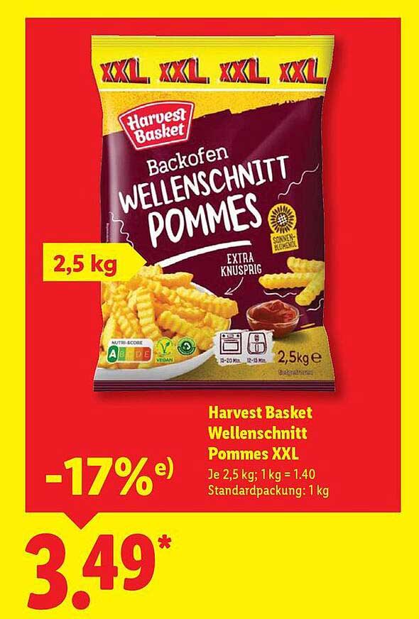 Harvest Basket Wellenschnitt Pommes XXL 2,5 kg