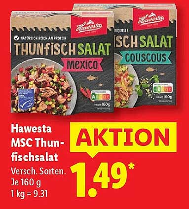 Hawesta MSC Thunfischsalat - Verschiedene Sorten