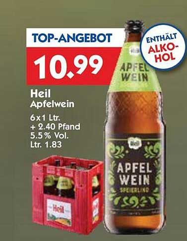 Heil Apfelwein 6x1 Ltr. + 2.40 Pfand