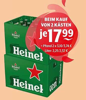 Heineken Bierkästen - 2 Kästen zum Sparpreis