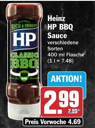 Heinz HP BBQ Sauce verschiedene Sorten 400 ml