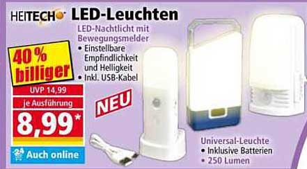 HEITECH LED-Leuchten - LED-Nachtlicht mit Bewegungsmelder