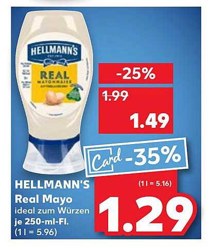 HELLMANN'S Real Mayo je 250-ml-Fl.