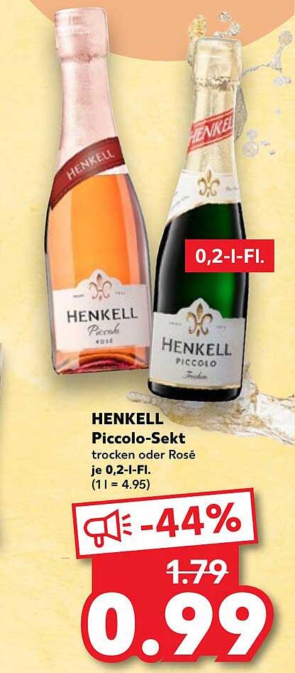 HENKELL Piccolo-Sekt trocken oder Rosé je 0,2-l-Fl.
